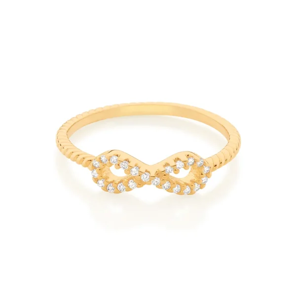 ANEL SKINNY RING INFINITO BANHADO A OURO 18K COM ZIRCONIAS1