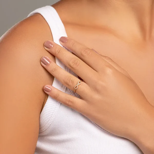 ANEL SKINNY RING INFINITO BANHADO A OURO 18K COM ZIRCONIAS3