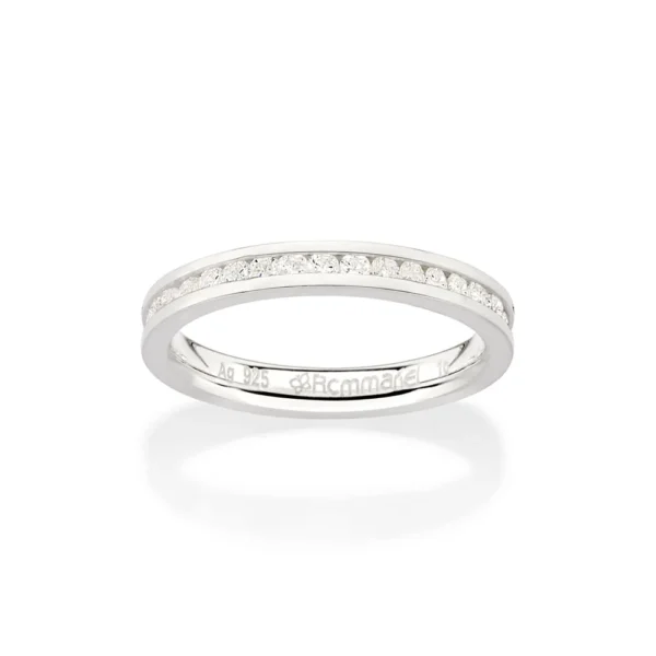 ALIANCA DE PRATA 925 COM ZIRCONIAS