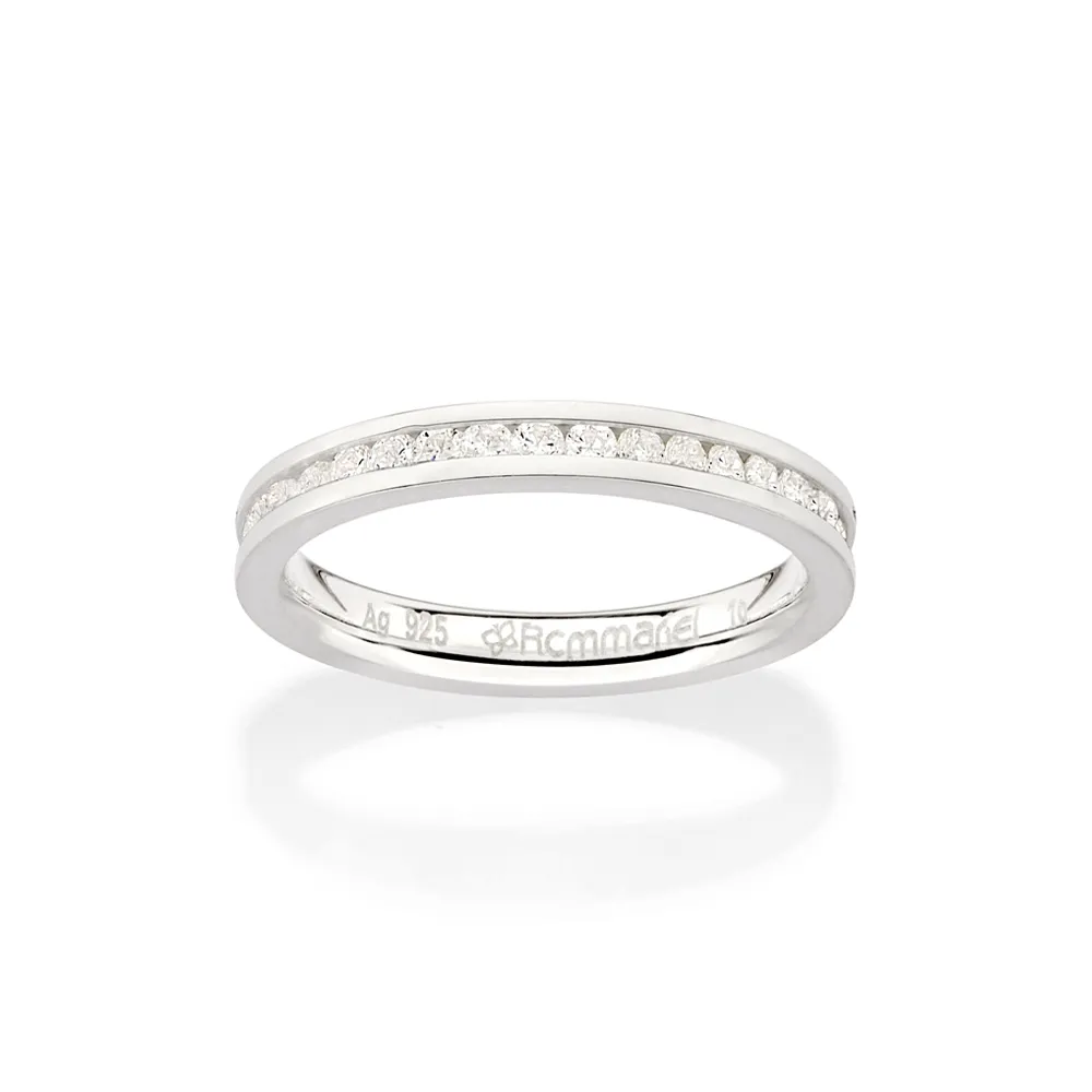 ALIANCA DE PRATA 925 COM ZIRCONIAS