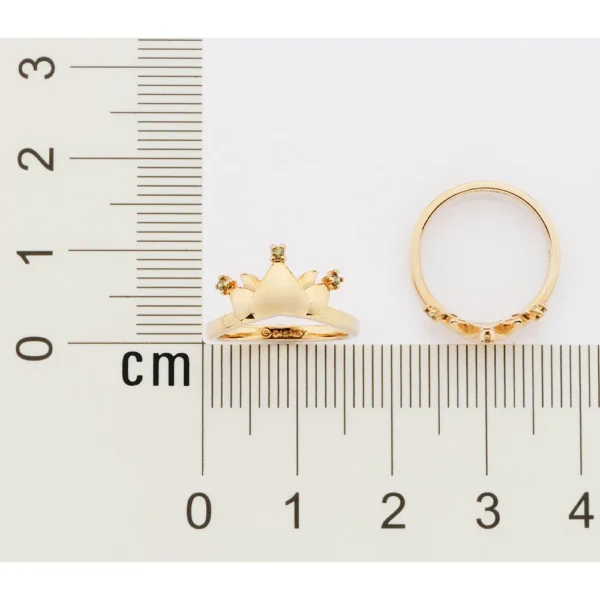 ANEL COROA PRINCESA TIANA BANHADO A OURO 18K COM ZIRCONIAS2