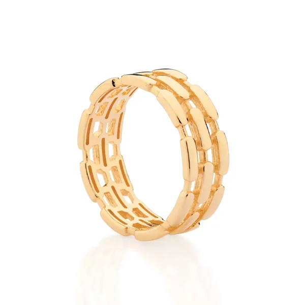 ANEL PULSEIRA RELOGIO BANHADO A OURO 18K1