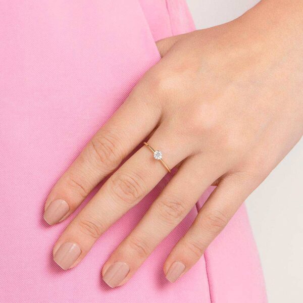ANEL SOLITARIO BANHADO A OURO 18K COM ZIRCONIA3