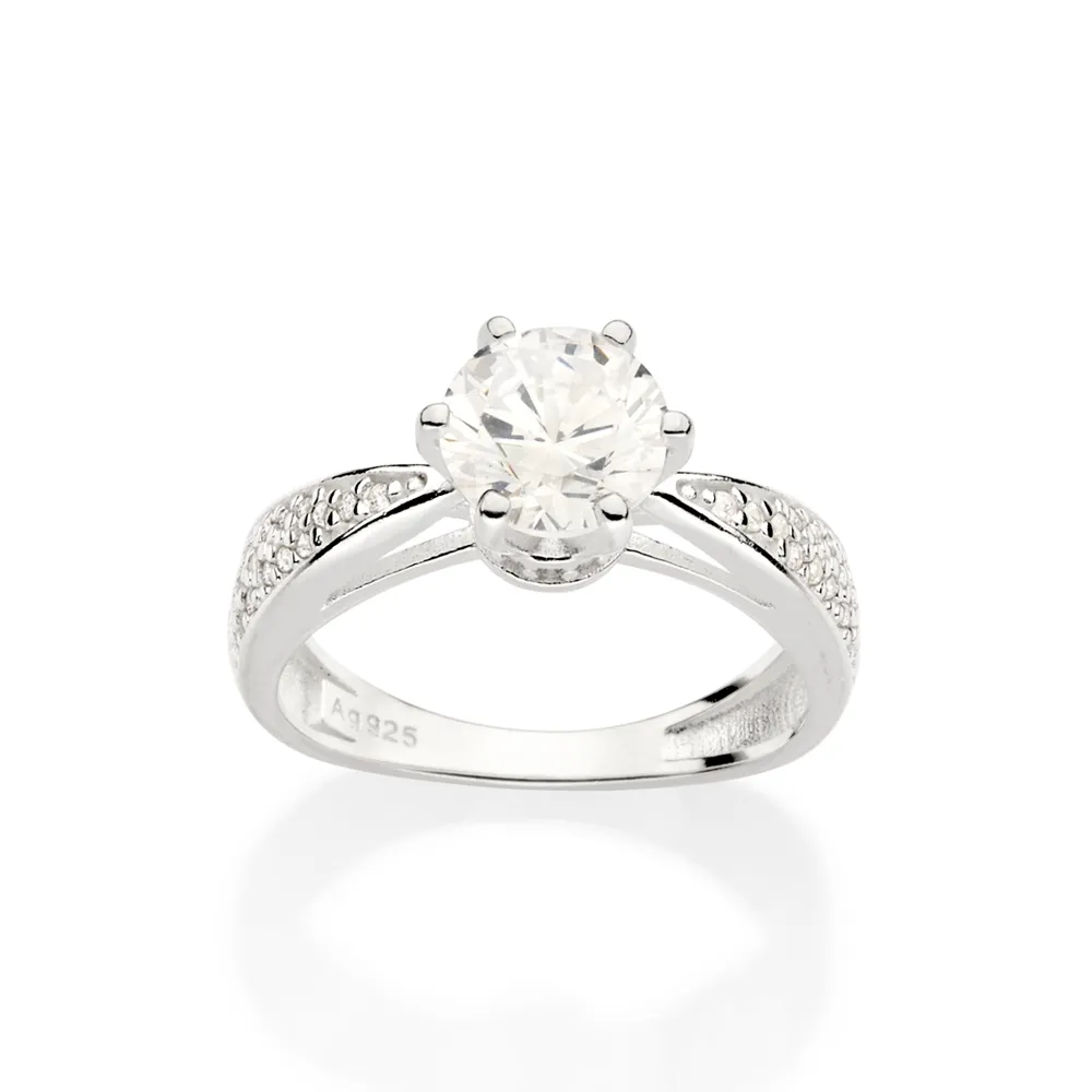 ANEL SOLITARIO DE PRATA 925 COM ZIRCONIAS1