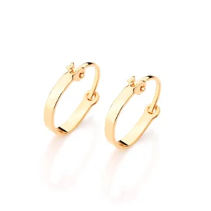 ARGOLA LISA INFANTIL BANHADA A OURO 18K