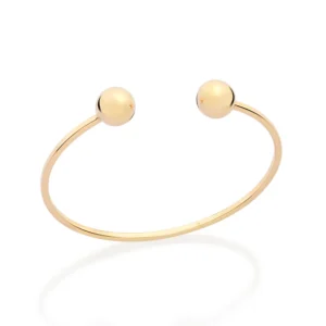 BRACELETE BANHADO A OURO 18K COM ESFERAS