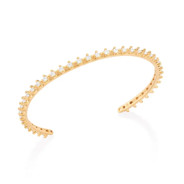 BRACELETE BANHADO A OURO 18K COM ZIRCONIAS