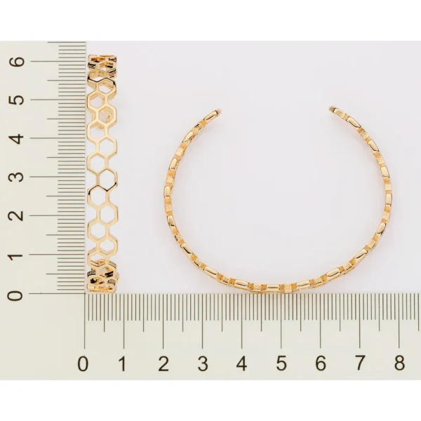BRACELETE COLMEIA BANHADO A OURO 18K1