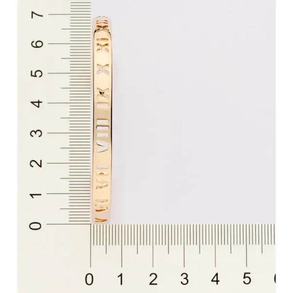 BRACELETE COM ALGARISMOS ROMANOS BANHADO A OURO 18K1