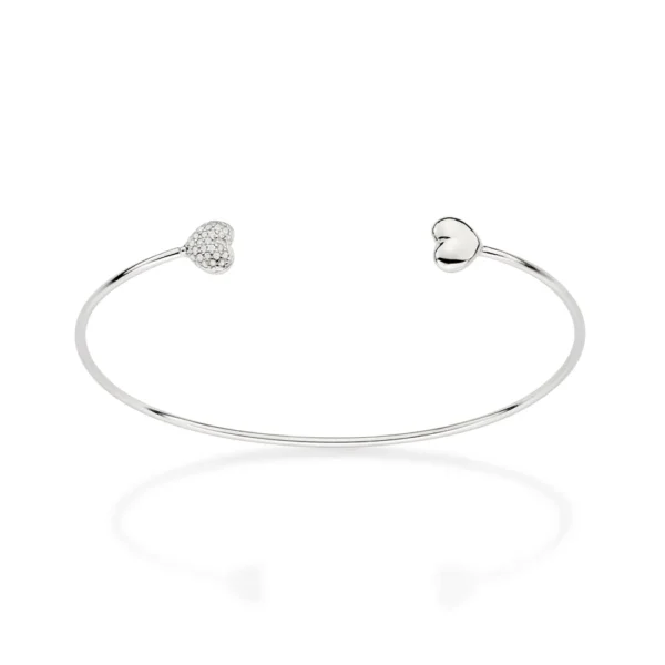 BRACELETE CORACAO DE PRATA 925 COM ZIRCONIAS
