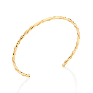 BRACELETE DUPLO ENTRELACADO BANHADO A OURO 18K