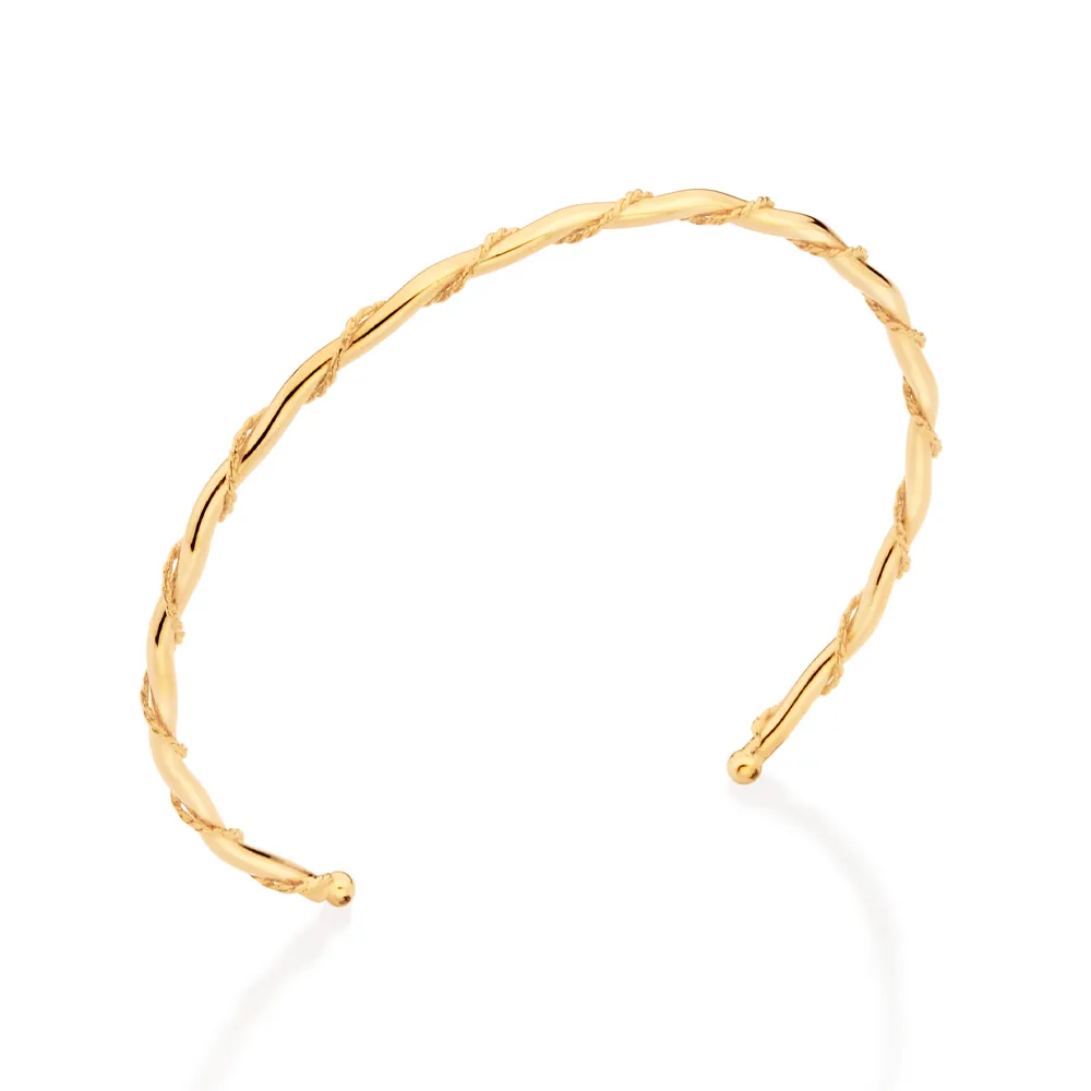 BRACELETE DUPLO ENTRELACADO BANHADO A OURO 18K