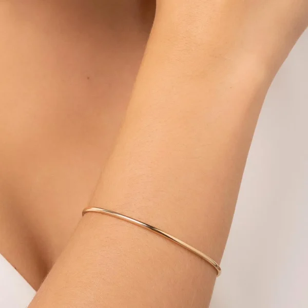 BRACELETE LISO BANHADO A OURO 18K3