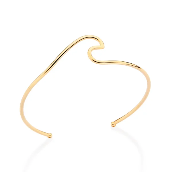 BRACELETE ONDA BANHADO A OURO 18K