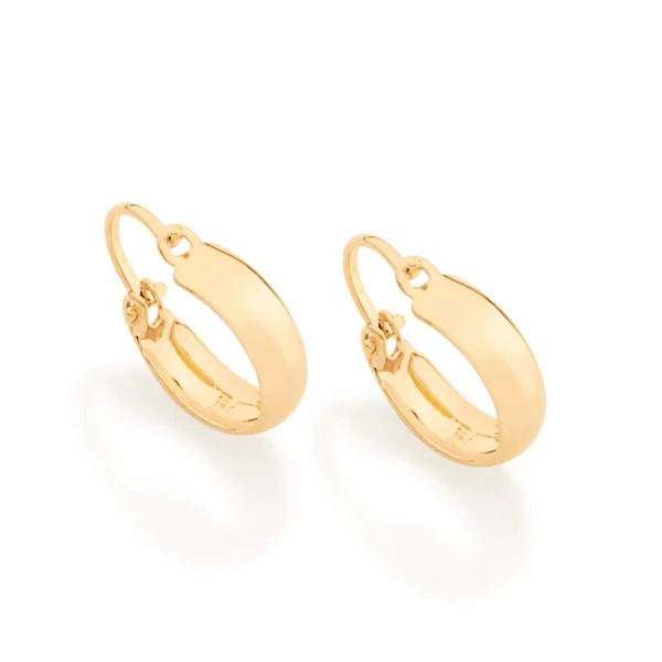 BRINCO ARGOLA INFANTIL BANHADO A OURO 18K