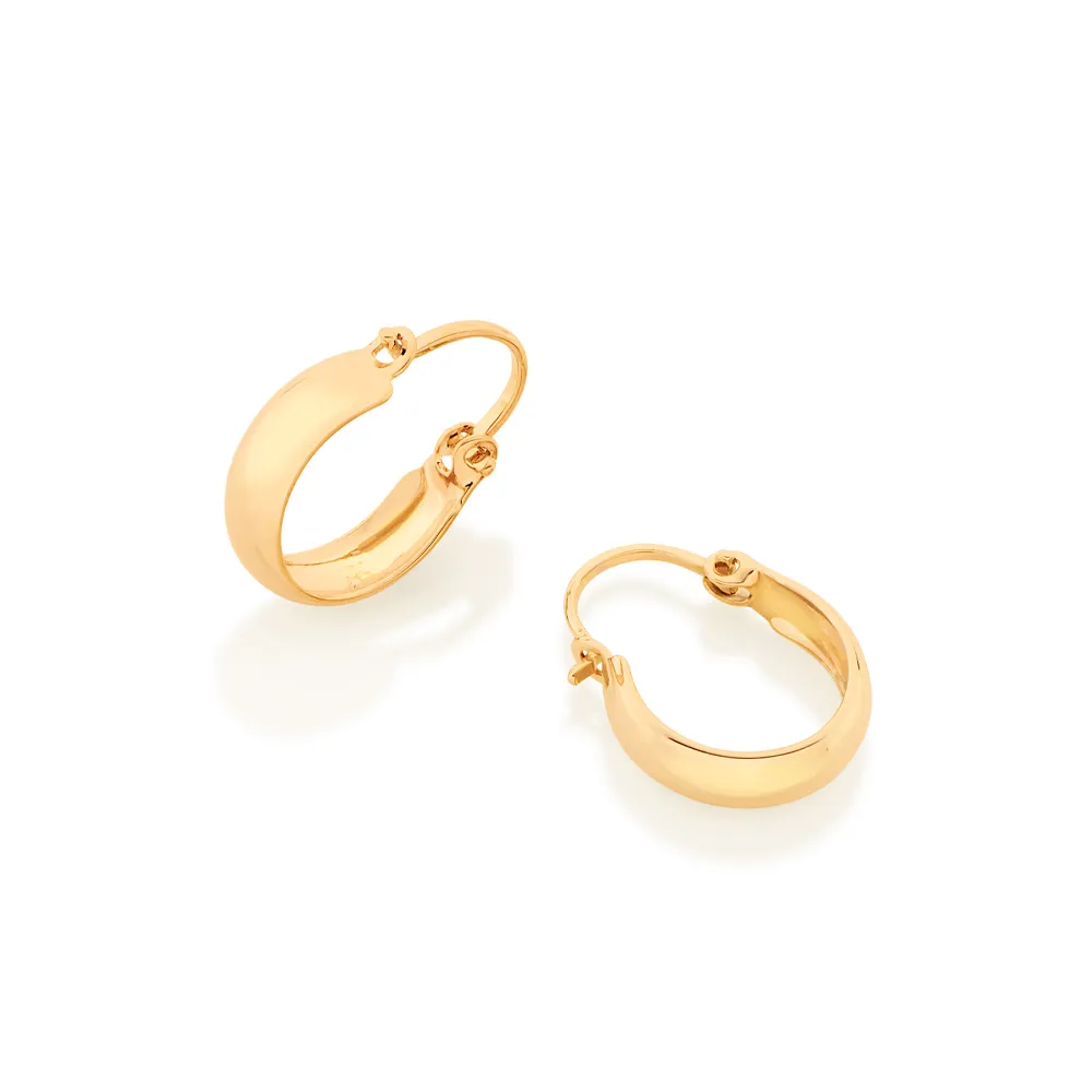 BRINCO ARGOLA INFANTIL BANHADO A OURO 18K1