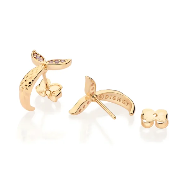 BRINCO CAUDA PRINCESA ARIEL BANHADO A OURO 18K COM ZIRCONIAS1