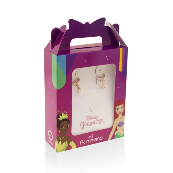 BRINCO CAUDA PRINCESA ARIEL BANHADO A OURO 18K COM ZIRCONIAS4