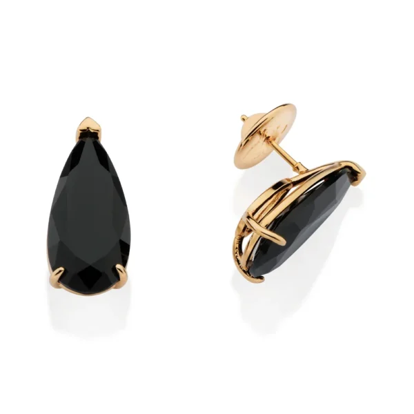 BRINCO GOTA BANHADO A OURO 18K COM CRISTAIS