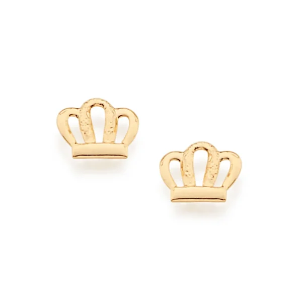 BRINCO INFANTIL COROA BANHADO A OURO 18K