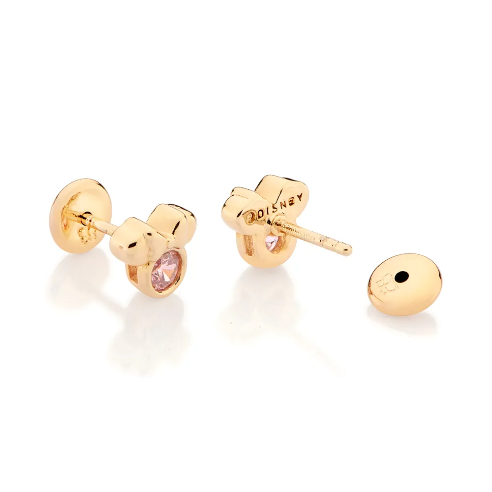 BRINCO MINNIE BABY BANHADO A OURO 18K COM ZIRCONIAS1
