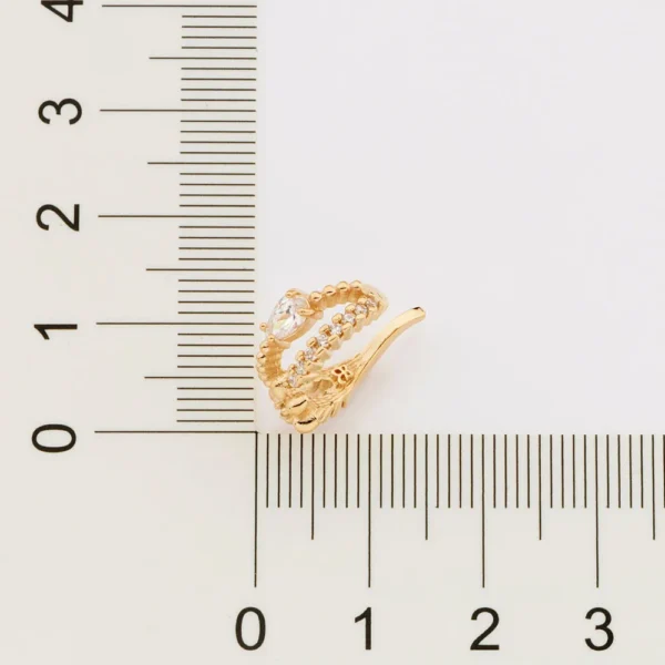 BRINCO PIERCING DE PRESSAO FLOR BANHADO A OURO 18K COM ZIRCONIAS2