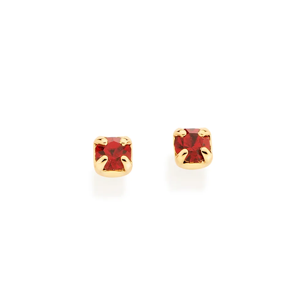 BRINCO SOLITARIO BANHADO A OURO 18K COM CRISTAIS PEQUENO1