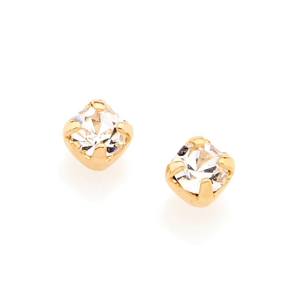 BRINCO SOLITARIO INFANTIL BANHADO A OURO 18K COM ZIRCONIAS1