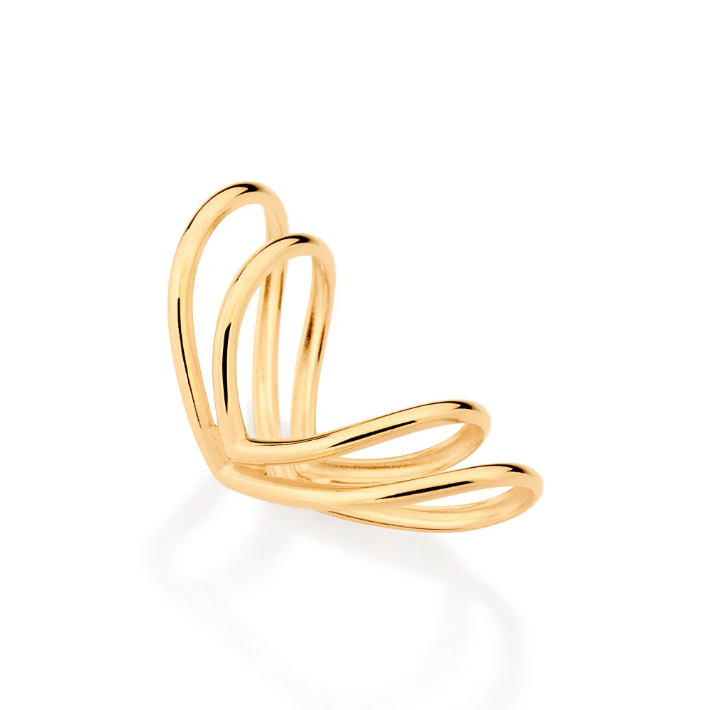 Brinco piercing de pressao com dois aros