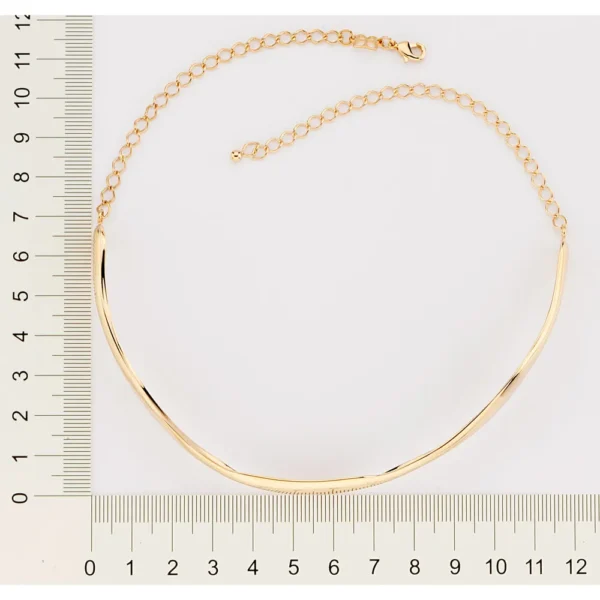 CHOKER ONDULADA BANHADA A OURO 18K1