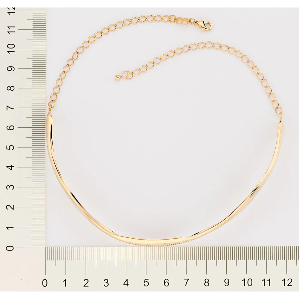 CHOKER ONDULADA BANHADA A OURO 18K1
