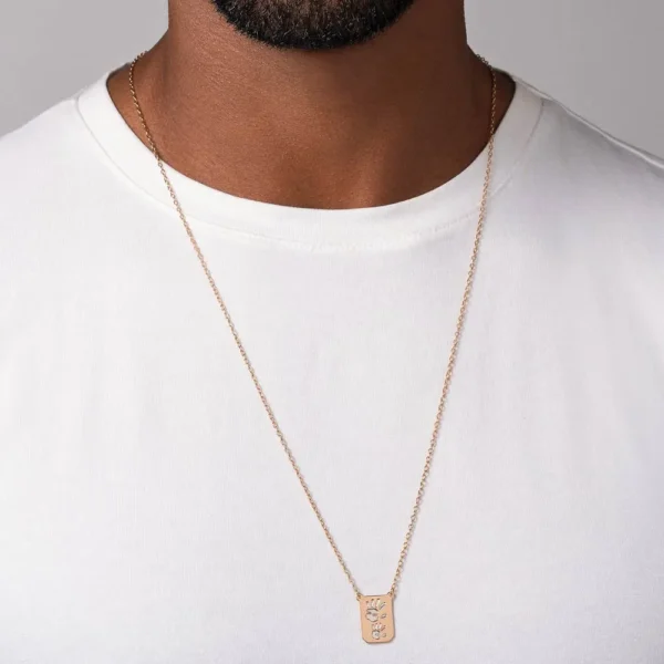 ESCAPULARIO PAI E FILHO PERSONALIZAVEL BANHADO A OURO 18K COM APLICACAO DE RHODIUM TAM.683