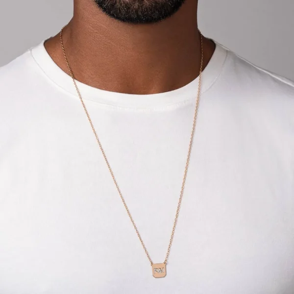 ESCAPULARIO PAI E FILHO PERSONALIZAVEL BANHADO A OURO 18K COM APLICACAO DE RHODIUM TAM.684