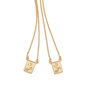 ESCAPULARIO SAO JORGE BANHADO A OURO 18K