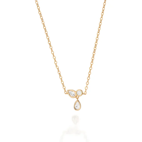GARGANTILHA BANHADA A OURO 18K COM ZIRCONIAS