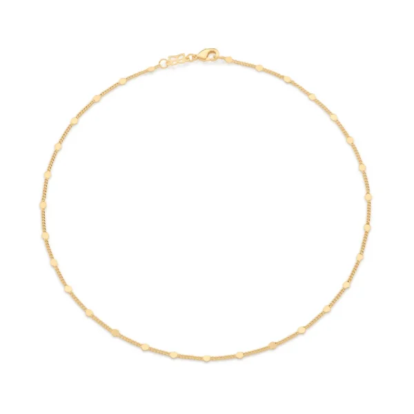 GARGANTILHA ELO GROUMET BANHADA A OURO 18K