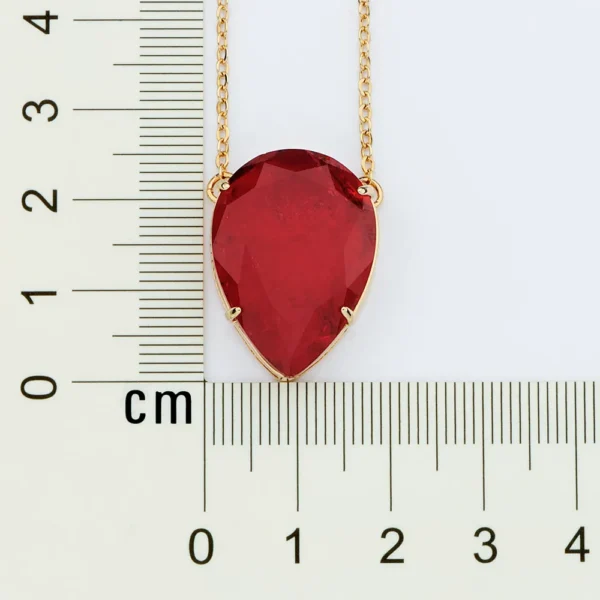 GARGANTILHA GOTA BANHADA A OURO 18K COM CRISTAL FUSION1