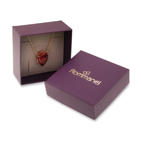 GARGANTILHA GOTA BANHADA A OURO 18K COM CRISTAL FUSION4