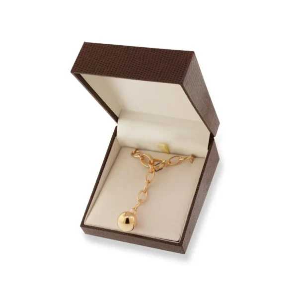 GARGANTILHA GRAVATA BANHADA A OURO 18K COM ESFERA3