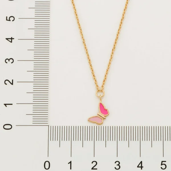 GARGANTILHA INFANTIL BORBOLETA BANHADA A OURO 18K1