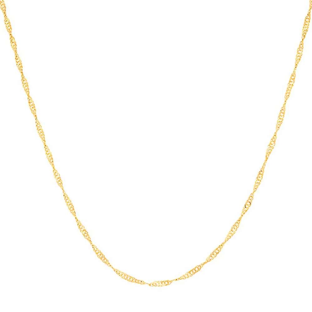 GARGANTILHA SINGAPURA BANHADA A OURO 18K