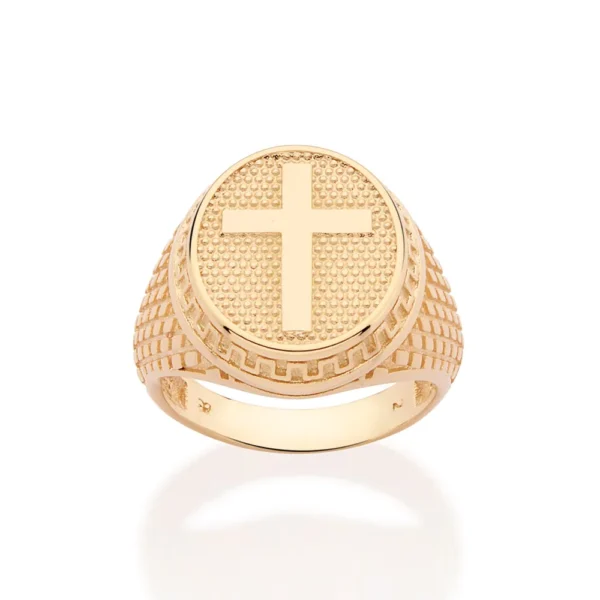 MAXI ANEL CRUZ BANHADO A OURO 18K 1