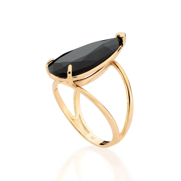 MAXI ANEL GOTA BANHADO A OURO 18K COM CRISTAL1