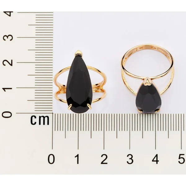 MAXI ANEL GOTA BANHADO A OURO 18K COM CRISTAL2