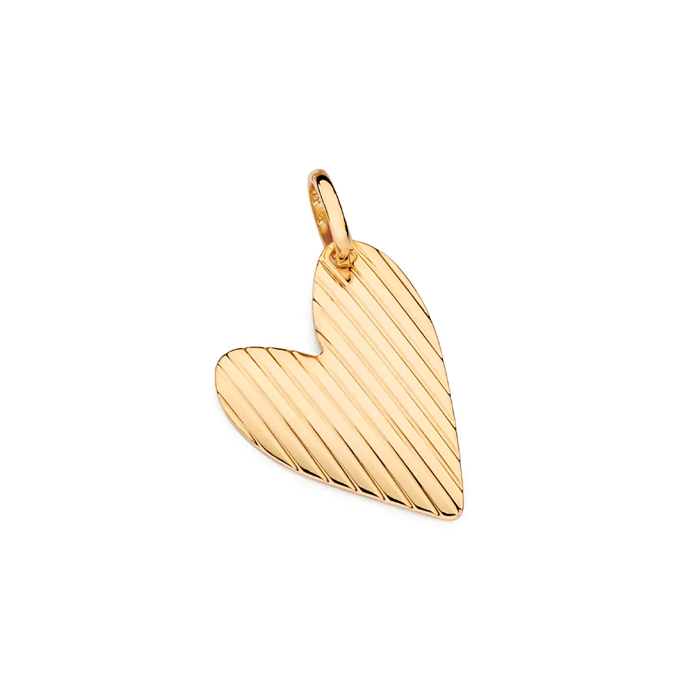 PINGENTE CORACAO BANHADO A OURO 18K