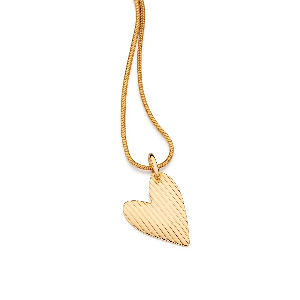 PINGENTE CORACAO BANHADO A OURO 18K1