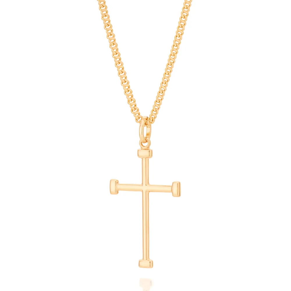 PINGENTE CRUZ BANHADO A OURO 18K1
