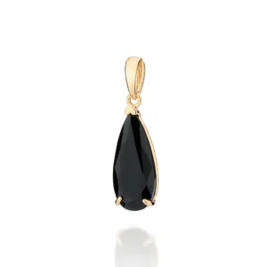 PINGENTE GOTA BANHADO A OURO 18K COM CRISTAL