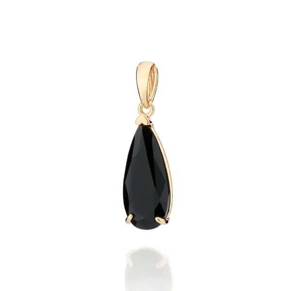 PINGENTE GOTA BANHADO A OURO 18K COM CRISTAL