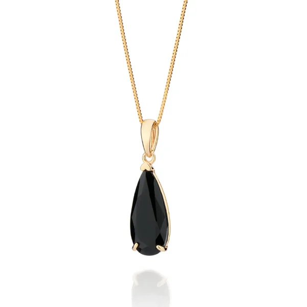 PINGENTE GOTA BANHADO A OURO 18K COM CRISTAL1